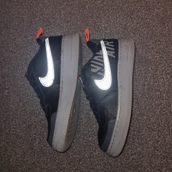 Nike Air Force 1 Grey Orange Black - Picture 3 of 7
